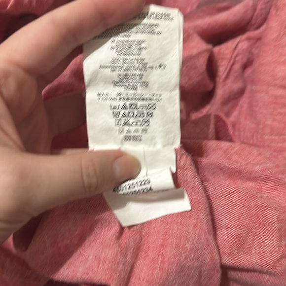 Vans Pink Heather Short Sleeve Collared Shirt (L) - Picture 5 of 5